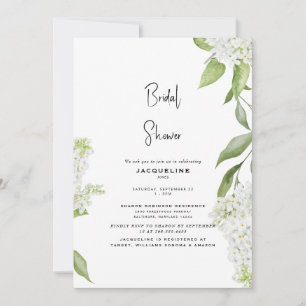 Elegante witte Hydrangea Bruidsdouche Kaart