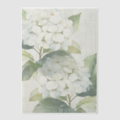 Elegante Witte Hydrangea Vellum Overlay Uitnodigingen (Voorkant)