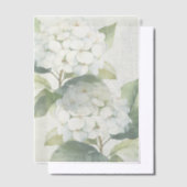 Elegante Witte Hydrangea Vellum Overlay Uitnodigingen (Offset)