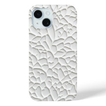 Elegante witte iPhone-hoes met gestructureerd reli