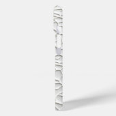 Elegante witte iPhone-hoes met gestructureerd reli Case-Mate iPhone Case (Achterkant / Links)