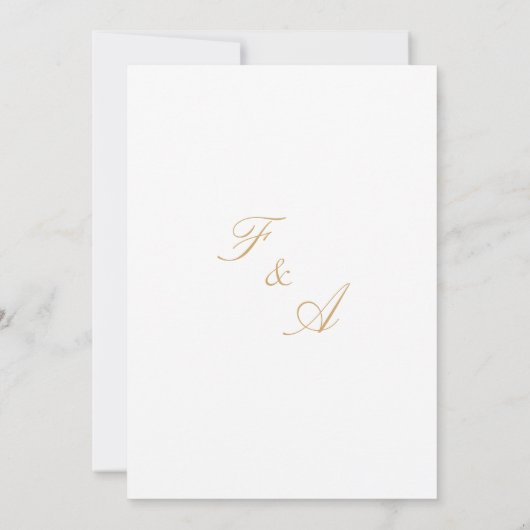 Elegante witte islamitische bruiloft kaart (Achterkant)