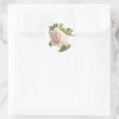 Elegante witte Ivoor Rozen Ronde Sticker (Tas)