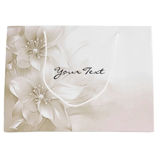 Elegante witte ivoorbloemen cadeautas (Voorkant)