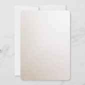 Elegante witte ivoorbloemen trouwuitnodiging kaart (Achterkant)