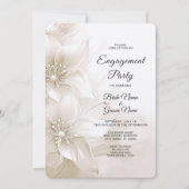 Elegante witte ivoorbloemen trouwuitnodiging kaart (Voorkant)