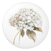 Elegante witte ivoren hortensia frans land keramische knop (Voorkant)