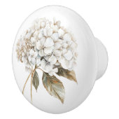 Elegante witte ivoren hortensia frans land keramische knop (Rechts)