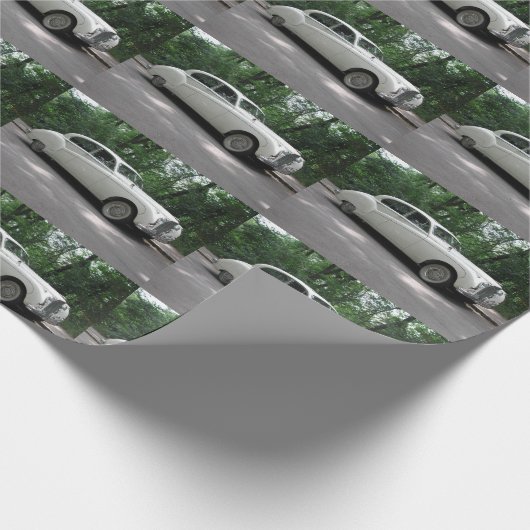 Elegante witte Jaguar MK IX Cadeaupapier (Hoek)