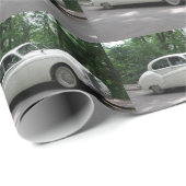 Elegante witte Jaguar MK IX Cadeaupapier (Rol Hoek)