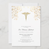 Elegante witte jas ceremonie kaart (Voorkant)