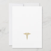 Elegante witte jas ceremonie kaart (Achterkant)