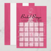 Elegante witte jurk Vrijgezellenfeest bingo spel K Kaart (Voorkant / Achterkant)