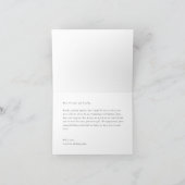 Elegante witte kalligrafie huwelijksboodschap bedankkaart (Binnen)