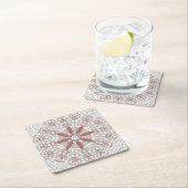 Elegante witte kant bloem papier coaster kartonnen onderzetters (Insitu)