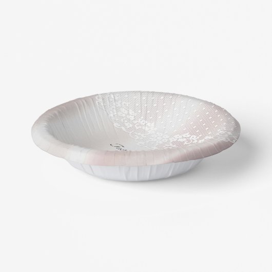 Elegante witte kant bloem papieren kommen (Gebogen)