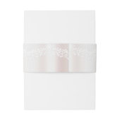 Elegante witte kant bloem uitnodigingen wikkel (Achterkant Voorbeeld)