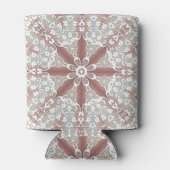 Elegante witte kant Bloemen bruiloft gunst Koelbox Blikjeskoeler (Achterkant)