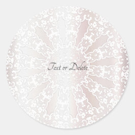 Elegante witte kant Bloemen bruiloft Sticker