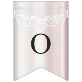 Elegante witte kant Bloemen Bunting Vlag Vlaggetjes (Tweede vlag)