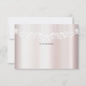 Elegante witte kant Bloemen Dank u kaart (Achterkant)