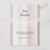 Elegante witte kant Bloemen Detail Behuizing Kaart (Voorkant)