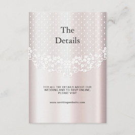 Elegante witte kant Bloemen Detail Behuizing Kaart