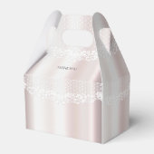 Elegante witte kant Bloemen Favoriet Box Bedankdoosjes (Achterkant)