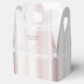 Elegante witte kant Bloemen Favoriet Box Bedankdoosjes (Geopend)