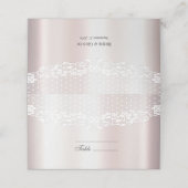 Elegante witte kant Bloemen Place Card Plaatskaartje (Buitenkant ongevouwen)