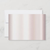 Elegante witte kant Bloemen RSVP kaart (Achterkant)