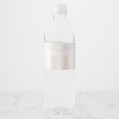 Elegante witte kant Bloemen Water Fles Label Waterfles Etiket (Achterkant)