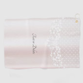 Elegante witte kant bloemengolfhanddoek golfhanddoek (Horizontaal)