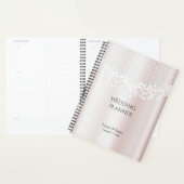 Elegante witte kant bloemenplanner planner (Display)