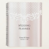 Elegante witte kant bloemenplanner planner (Voorkant)
