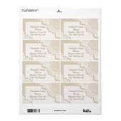 Elegante witte kant met parels bruiloft label (Full Sheet)