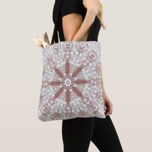 Elegante Witte Kanten Bloem Tas