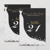 Elegante witte kanten trouwjurk Tafel 21 Kaart (Voorkant / Achterkant)