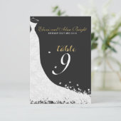 Elegante witte kanten trouwjurk Tafel 9 Kaart (Staand voorkant)