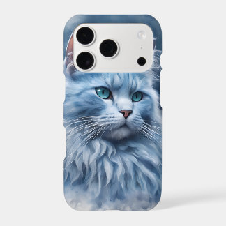 Elegante Witte Kat Blauwe Ogen Artistieke Hoes
