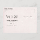 Elegante witte kat in diamanten juwelen Save the D Uitnodiging Briefkaart (Achterkant)