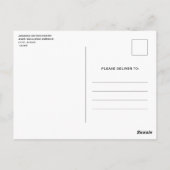 Elegante witte kat in goud en diamanten briefkaart (Achterkant)