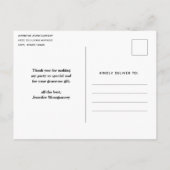 Elegante witte kat in goud en diamanten dank u briefkaart (Achterkant)