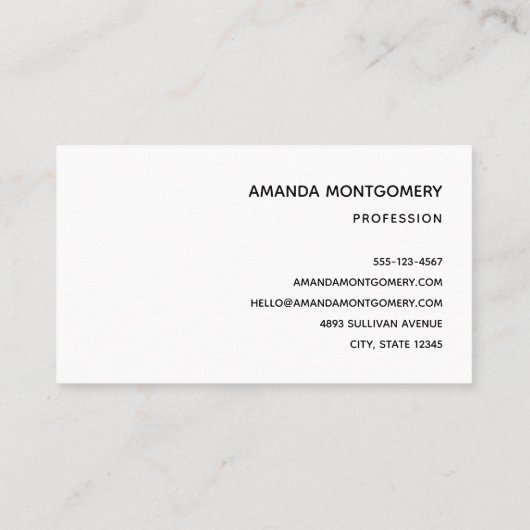 Elegante witte kat in goud en diamanten visitekaartje (Achterkant)