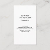 Elegante witte kat in goud en diamanten visitekaartje (Achterkant)