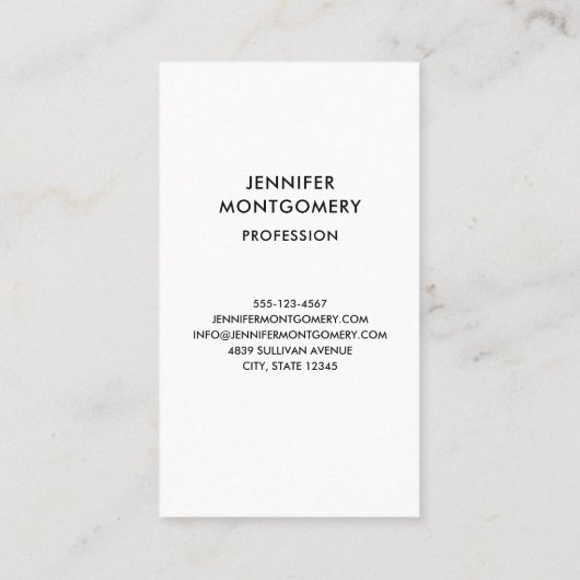 Elegante witte kat in goud en diamanten visitekaartje (Achterkant)