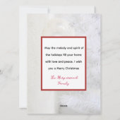 Elegante witte kerst familie foto collage feestdagenkaart (Achterkant)