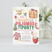 Elegante Witte Kerst Pancake Pyjama Verjaardag Kaart (Staand voorkant)