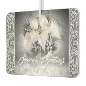 Elegante witte kerst poinsettia luchtverfrisser (Links)