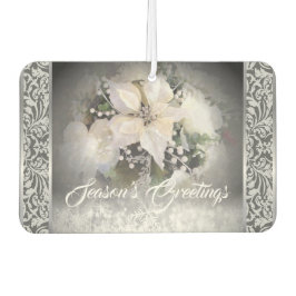 Elegante witte kerst poinsettia luchtverfrisser
